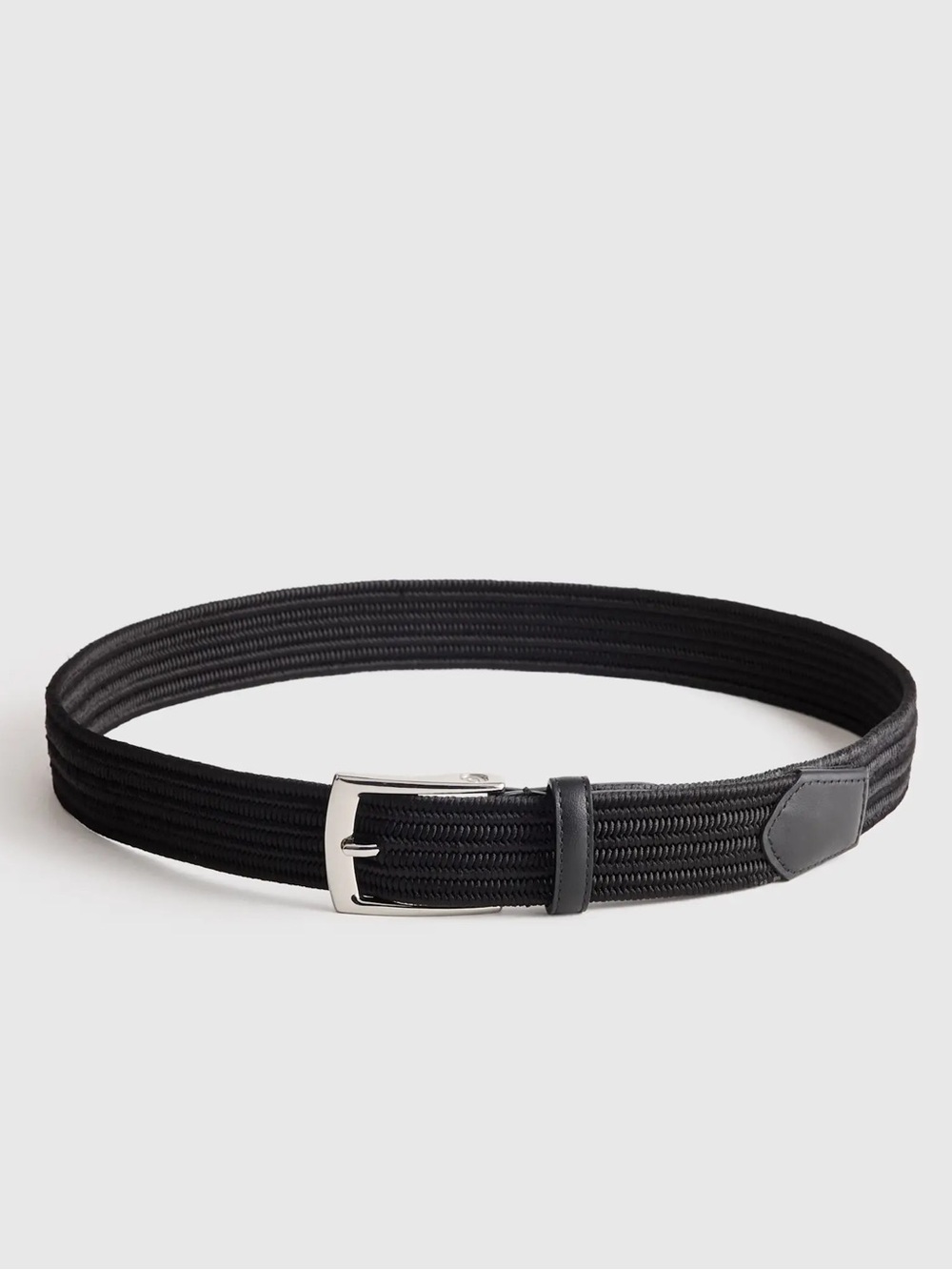 NWOT QUINCE James Woven Stretch Belt Size 36 Black 8238